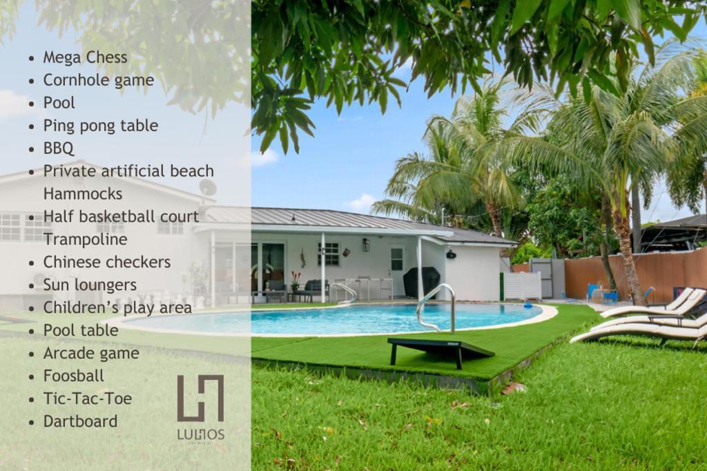 Miami Fun Home With Pool & Games L30 외부 사진